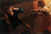 Gerrit van Honthorst The Liberation of St Peter Sweden oil painting artist